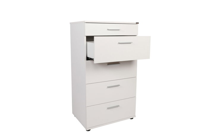 Hanah Home Cómoda de 5 cajones Blanca Hanah Home Cómoda de 5 cajones Blanca